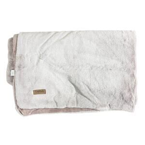 UnHide Mauve Faux Fur Lil' Marsh Marshmallow Throw Blanket EUC